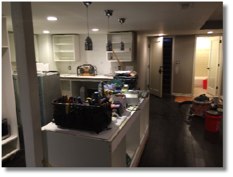 Mackey Circle Basement Renovation
-kitchen progress view